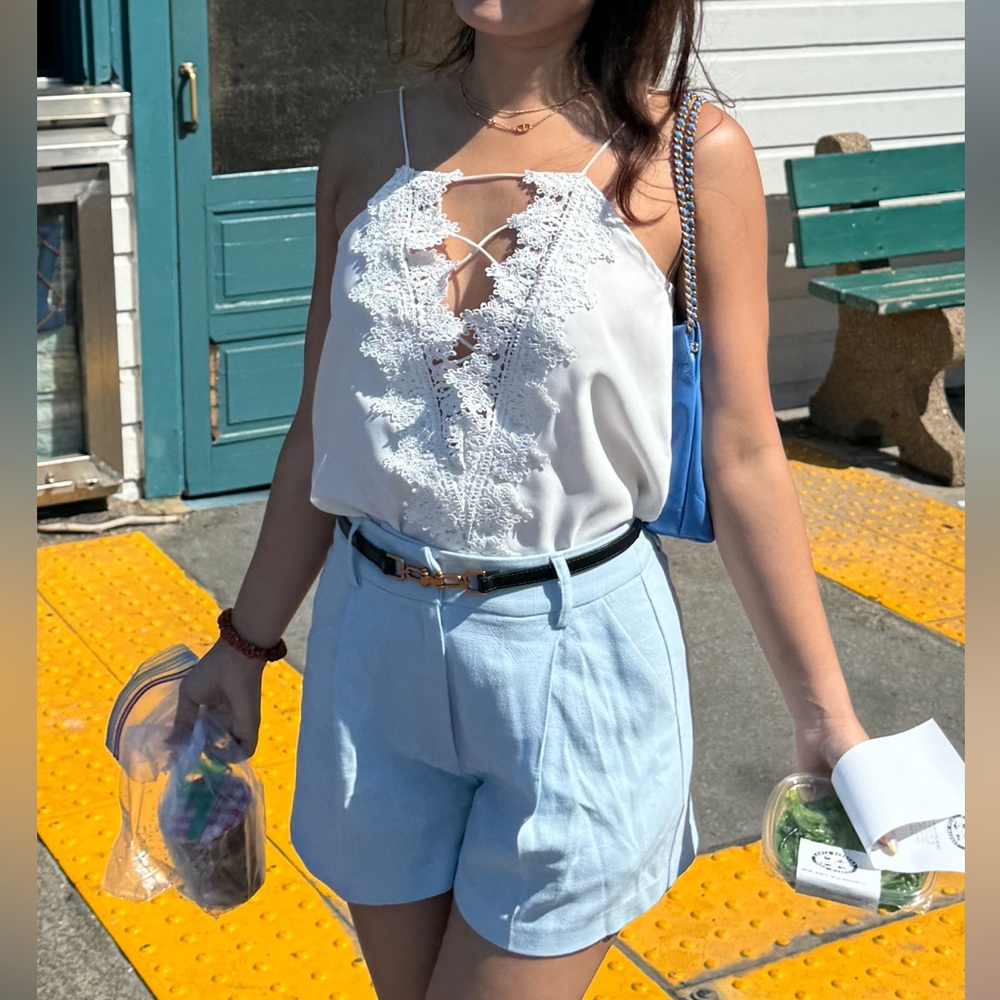 White lace top